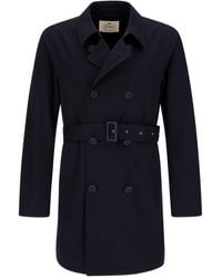 Herno - Double-Breasted Belted Trench Coat - Lyst