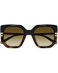 Chloé - Chloé Eyewear Oversized Square Frame Sunglasses - Lyst