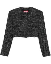 DIESEL - G-Crop-G Tweed Cropped Jacket - Lyst