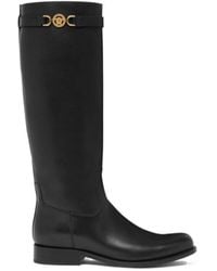 Versace - Medusa '95 Round Toe Knee-High Boots - Lyst