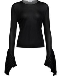 Alaïa - Alaïa Godet Sleeve Top - Lyst
