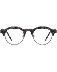 Thom Browne - Tortoiseshell Oval-Frame Glasses - Lyst