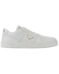 Prada - Downtown Triangle Logo Sneakers - Lyst