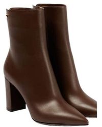 Gianvito Rossi - Block Heel Leather Boots - Lyst