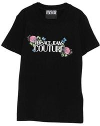 Versace Jeans Couture - Couture Floral Logo T-Shirt - Lyst