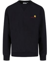 Carhartt - Logo Embroidered Crewneck Sweatshirt - Lyst