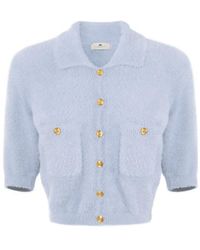 Elisabetta Franchi - Jewel Buttons Mini Cardigan - Lyst