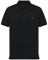 AllSaints - Signature Embroidered Polo Shirt - Lyst
