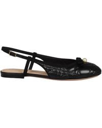 Dior - Christian Bow Detailed Slingback Flat Shoes - Lyst