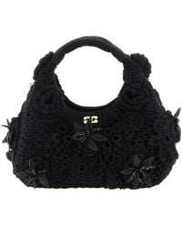 Ganni - Mini Hobo Crochet Handbag - Lyst