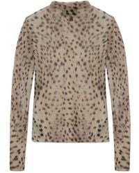 Amiri - Animal-Print Long-Sleeve Top - Lyst
