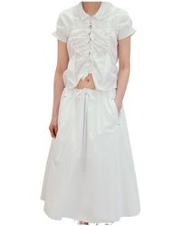 Low Classic - Short-Sleeved Pleated Shirt - Lyst