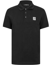 Balmain - Classic Solid Color Polo Short Sleeve - Lyst