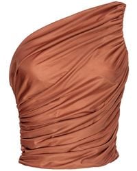 Pinko - One-Shoulder Tulle Top - Lyst