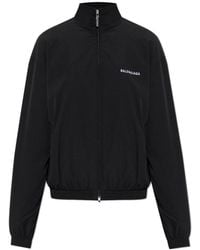 Balenciaga - Logo-Embroidered Elastic-Cuffed Jacket - Lyst