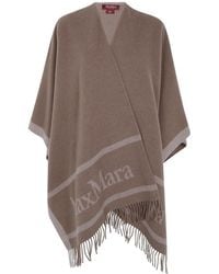 Max Mara - Studio Mstpirania Fringed Cape - Lyst