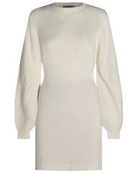 Twinset - Embroidered Balloon-Sleeve Mini Dress - Lyst
