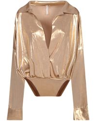 Norma Kamali - Deep V-Neck Bodysuit - Lyst