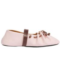 Marni - Leather Mary Jane Soft Ballerinas - Lyst