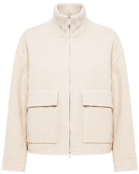 Peserico - Panelled Zip-Up Jacket - Lyst