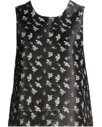 Ganni - Sleeveless Round Neck Top - Lyst
