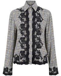 Ermanno Scervino - Resca Lace Trim Printed Shirt - Lyst