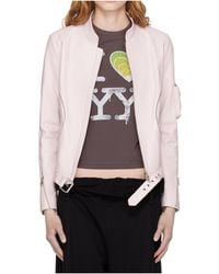 OPEN YY - Radius Leather Jacket - Lyst