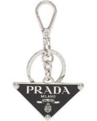 Prada - Logo Lettering Keyring - Lyst