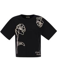 Weekend by Maxmara - Graphic Printed Crewneck T-Shirt - Lyst