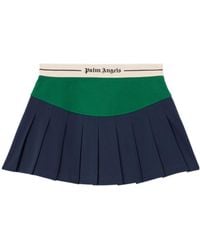 Palm Angels - Logo Pleated Mini Skirt - Lyst