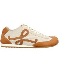 Loewe - Round Toe Lace-Up Sneakers - Lyst