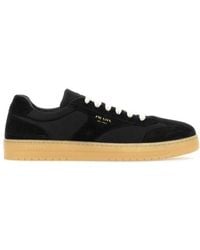 Prada - Round-Toe Lace-Up Sneakers - Lyst