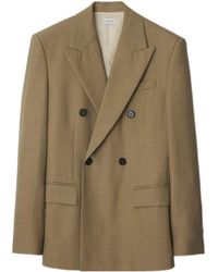 Burberry - Double Breasted Tailored Blazer - Lyst