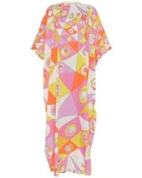 PUCCI - Pucci Geometric Print Kaftan Dress - Lyst