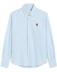 Ami Paris - Ami Embroidered Button-Down Shirt - Lyst