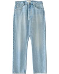 Studio Nicholson - Riso Logo Patch Straight Leg Jeans - Lyst
