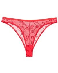 Marine Serre - Moonogram-Flocked Mesh Briefs - Lyst