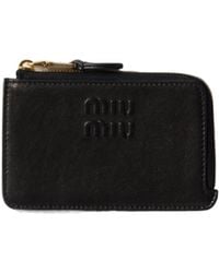 Miu Miu - Nappa Leather Envelope Card Holder - Lyst