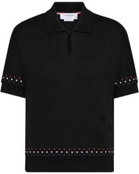 Thom Browne - Snowflake-Embroidery Polo Top - Lyst