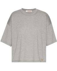 Valentino - Crewneck Short-Sleeved Knitted T-Shirt - Lyst