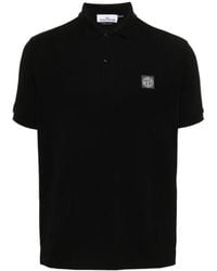 Stone Island - Logo-Patch Polo Shirt - Lyst