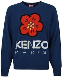 KENZO - Boke Flower Intarsia-Knitted Crewneck Jumper - Lyst