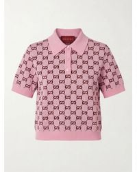 Gucci - Stretch Wool Blend Polo Shirt - Lyst