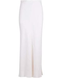 Brunello Cucinelli - Side Slit Midi Skirt - Lyst