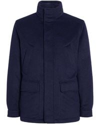 ZEGNA - Long-Sleeved Stand-Up Collar Cotton Coat - Lyst
