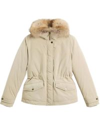 Woolrich - Grace Fur-Neck Padded Jacket - Lyst