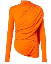 Mugler - Caped Wool-Blend Top - Lyst