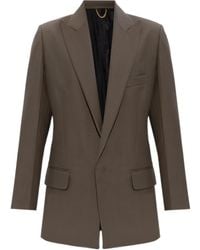 Victoria Beckham - Single-Breasted Twill Blazer - Lyst