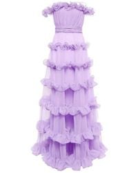 Giambattista Valli - Off-Shoulder Ruffled Tulle Gown - Lyst