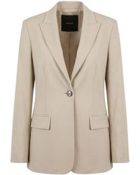 Pinko - Single-Breasted Buttoned Peaked-Lapels Blazer - Lyst